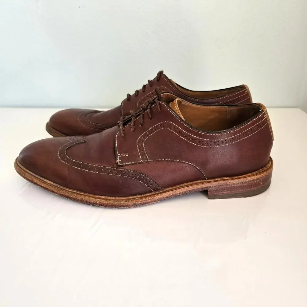 Johnston & Murphy Shoes Men's 11M Brown Leather Wingtip Oxfords Dress Career